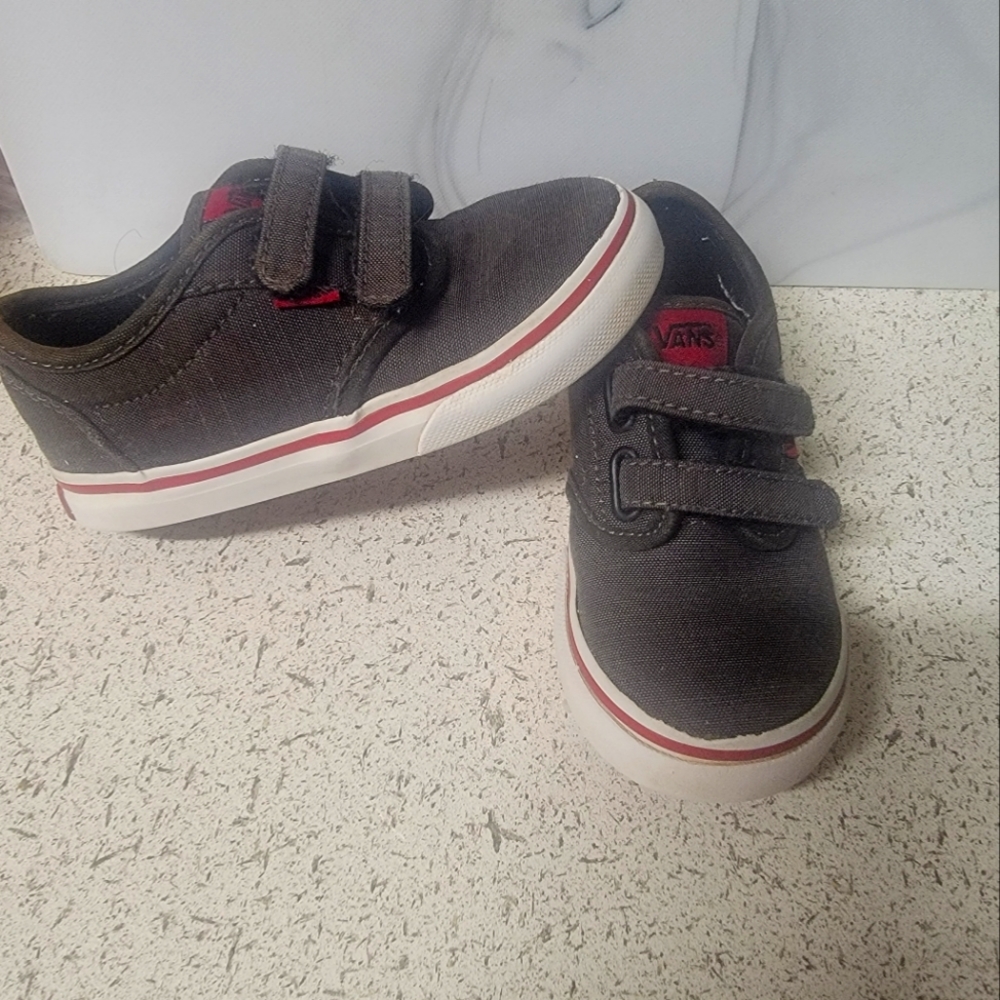 Vans Grey Velcro Shoes